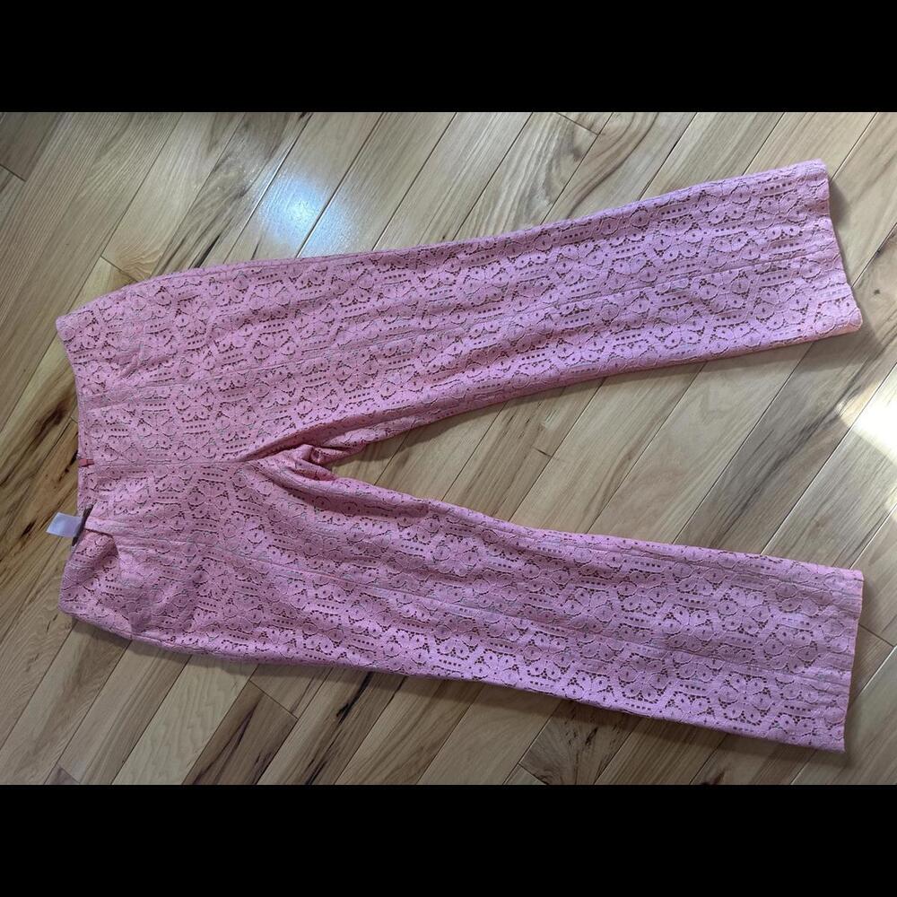 Corey Lynn Carter Pink Lace Cropped Pants! Awesome! 6